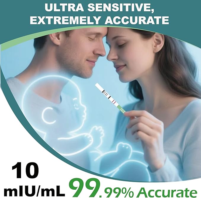 Elate Pregnancy Test Strips 100 Count, Early Detection HCG Test, 10 MIU/ml High Sensitivity, 99.99% Accurate Results, 6 Days Sooner, Easy to Use Home Pregnancy Test Kit