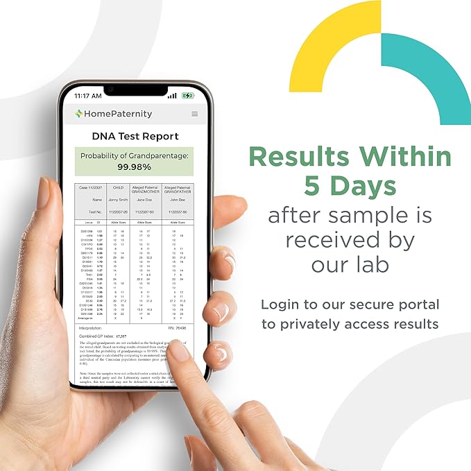 Grandparent DNA Test, USPS Return, Fast Results, Highest Accuracy Available, All Lab Fees & Shipping Included, Grandchild Test, Test Paternity Without Father