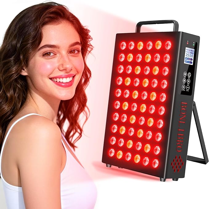Red Light Therapy for Face and Body, Infrared Light Therapy with Timer & Remote Control, Quad Wave 660nm 850nm 630nm 940nm Near Infrared Light Therapy Panel Portable Dual Chip LED Device for Body