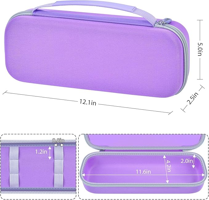 GWCASE Case Compatible with Houzzi/for NuDerma/for Signstek/for APREUTY/for FAZJEUNE/for NewWay Professional Clinical Portable Handheld High Frequency Skin Wand Machine, 6 Neon & Argon Wands-Purple