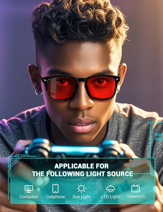 TIJN Blue Light Blocking Glasses for Women Men Clear Frame Square Nerd Eyeglasses Anti Blue Ray Computer Screen Glasses