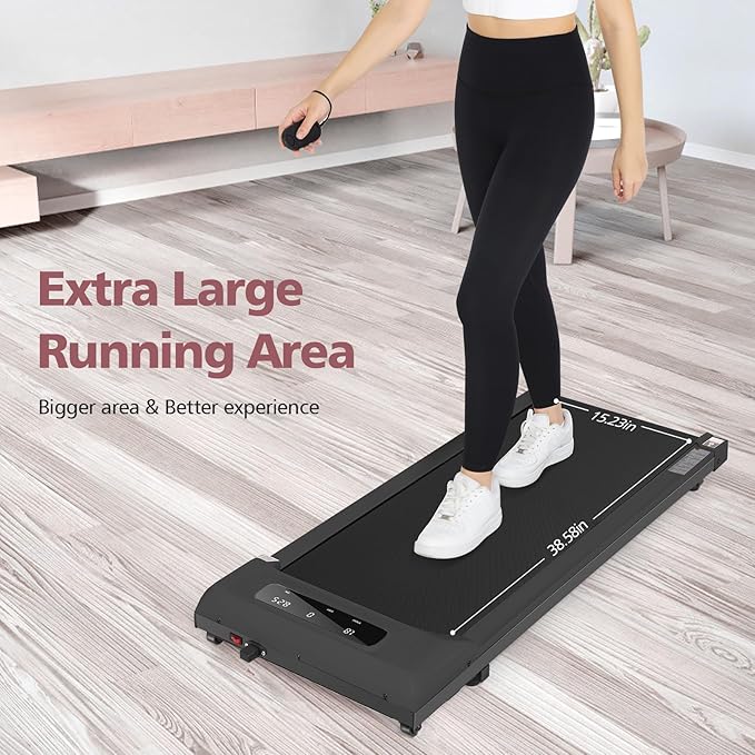 ANCHEER Walking Pads, 2 in 1 Under Desk Treadmill 2.5HP Compact Running Machine with Remote Control, 300lbs Weight Capacity for Home/Gym/Office,Ultra-Quiet, Installation-Free