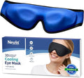 Upgraded Cooling Gel Eye Mask for Puffy Eyes: Larger Full-Eye Cover Design, FSA Eligible Items HSA, Ice-Cold Therapy Relief, Headache & Migraine Relief, Reusable Cold Compress for Eye Strain (Black)