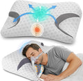 IKSTAR CPAP Pillow for Side Sleepers – Fits All CPAP Mask Types – Adjustable Memory Foam with Contoured Cutouts for Side, Back & Stomach Sleepers – Reduces Air Leaks & Mask Pressure a Better Sleep
