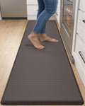 DEXI Kitchen Mat Cushioned Anti Fatigue, Extra Long Large Comfort Standing Floor Mats Waterproof, Memory Foam Antifatigue Runner Rug for Desk Office, Sink, Laundry, 70x20, Brown