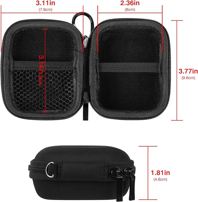 Fingertip Pulse Oximeter Carrying Case Compatible with Zacurate Pro Series/Innovo iP900AP Oximeter Fits Most Fingertip Pulse Oximeters, Hard Shell Protective Bag