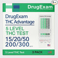 3 Pack - DrugExam Multi Drug Screen Test. Testing for THC/Marijuana in Urine. Detailed Instrustions Included. (3)