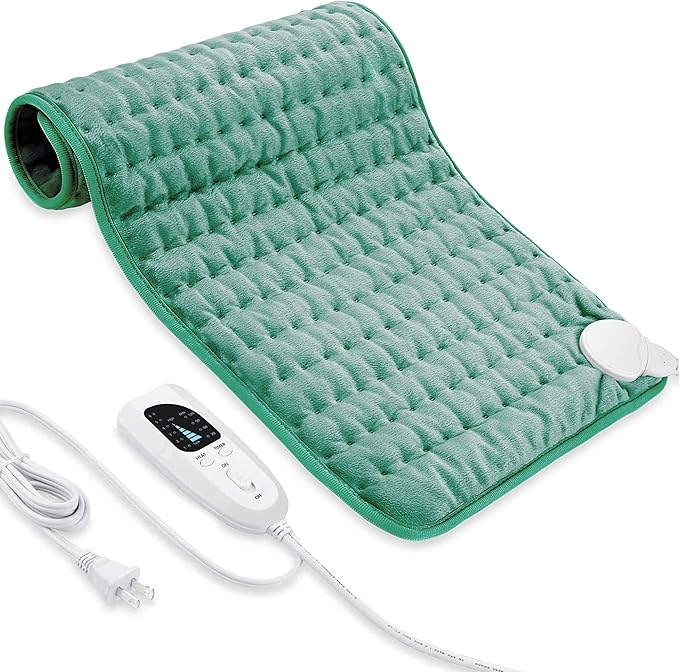 33"X17" Electric Heating pad with 6 Heat Settings, Auto Shut Off, Green Dry Electric Heating for Back Neck Knee Arms Legs Shoulder Heat Pads for Christmas Birthday Father's Day Mother's Day