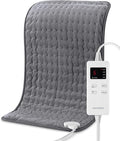 Heating Pad for Back Pain Relief, MAVOKIS Heating Pads for Cramps with Auto Shut Off Large, Heat Pad for Neck and Shoulder, 12" x 24", Moist Heat Option, Super Soft, Medium Gray