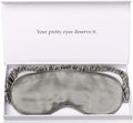 Silk Sleep Mask Light Blocking Luxury 100% Mulberry 19mm Silk Eye Mask Eye Cover Blindfold Ultra Soft Light & Comfy Anti Aging Skin Care with Travel Bag Gift Package