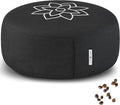 Mindful & Modern Large Meditation Cushion for Zafu Yoga - Meditation Pillow for Sitting on the Floor - Buckwheat Hull Filled Yoga Cushion with Removable, Washable 100% Cotton Cover and Carry Handle