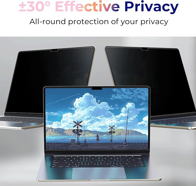Panclincy Magnetic Privacy Screen Protector Compatible with MacBook Pro 14 Inch (2021-2026, M1, M2, M3, M4, M5), Removable Matte Anti Blue Light & Glare Protector Private Security Filter for 14.2 inch Mac Laptop Shield