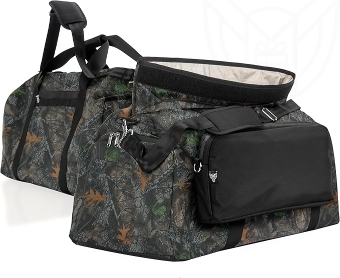 Xtreme Sight Line ~ AQUA Duffel Faraday Bag + XTECH Faraday Bag ~ Water-Proof Signal Blocking Duffel Bag for Large Electronics ~ Tracking/Hacking Defense ~ 1000D Nylon ~ Backwoods Camo