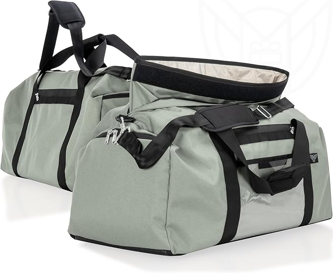 Xtreme Sight Line ~ AQUA Duffel Faraday Bag ~ Water-Proof Signal Blocking Duffel Bag for Large Electronics ~ Tracking/Hacking Defense ~ Data Security ~ 1000D Nylon ~ Silver