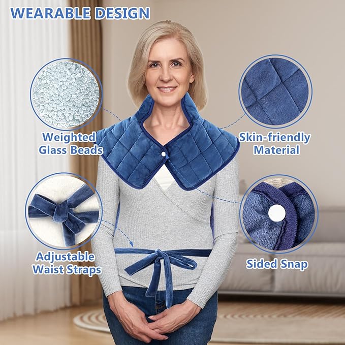 Heating Pad for Back Pain Relief, Eligible Weighted Electric Heating Pad, Heating Pad for Back Pain Relief, Auto Shut-Off, ETL Certified, Gifts for Women Men, 23.6" W X 35.4" L