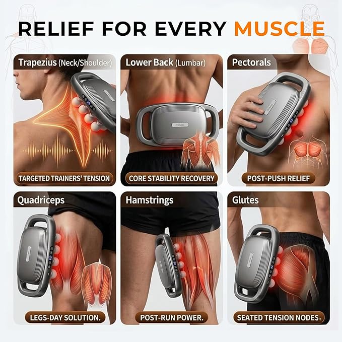 2026 16 Head Massager Massage Gun - Hand Held Massagers Vibrating Back Massager, Ideal for Deep Tissue Relaxation, Portable and Powerful Massage Guns for Muscle Pain Relief