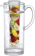 Prodyne Trim Fruit Infusion Pitcher, 60 oz, Clear