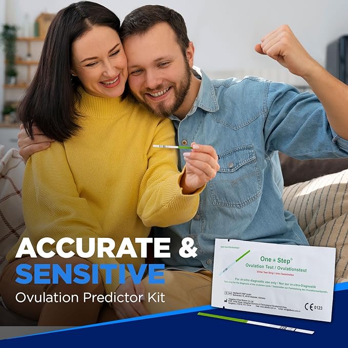 One Step 20 x Ovulation Strips 20miu/ml Test Kit Sensitive Fertility Predictor Testing Sticks (Wide Width)