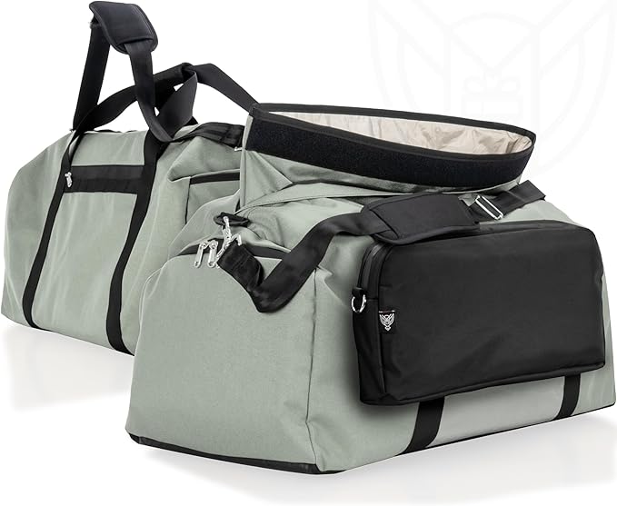 Xtreme Sight Line ~ AQUA Duffel Faraday Bag + XTECH Faraday Bag ~ Water-Proof Signal Blocking Duffel Bag for Large Electronics ~ Tracking/Hacking Defense ~ 1000D Nylon ~ Silver