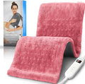 RENPHO Electric Heating pad for Back, Mothers Day Gifts & Birthday Gifts for Her Him, Heating Pads for Neck and Shoulder, FSA Eligible HSA Store, Auto-Off, ETL Certified, Extra Large 12"x24" Pink