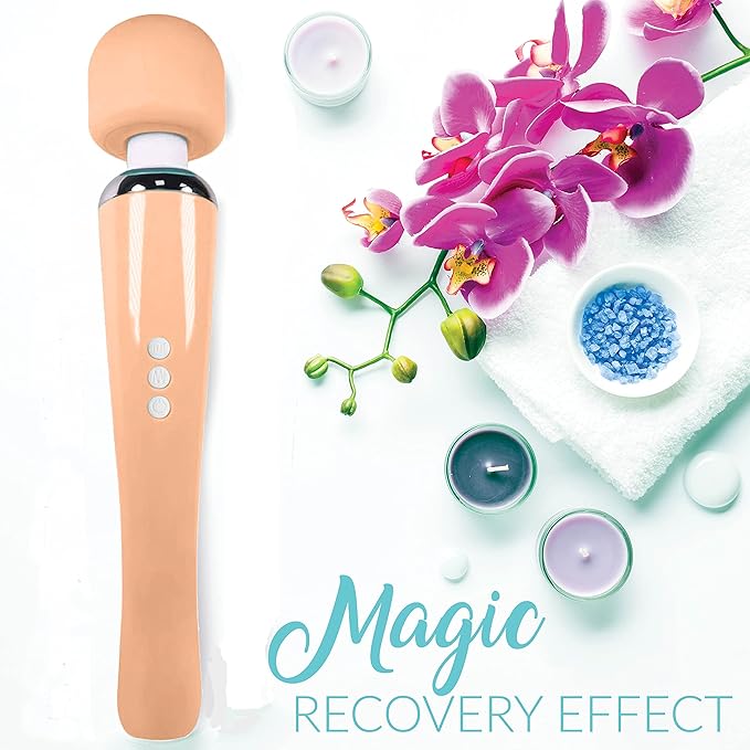 Therapeutic Personal Massager - Handheld Cordless and Powerful Wand - 8 Speeds 20 Vibrating Patterns - USB Rechargeable - Magic Recovery Effect for Women and Men, Body, Neck, Back & Shoulders