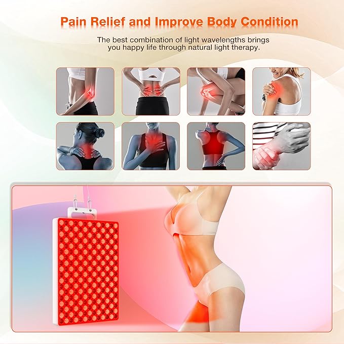 Red Light Therapy with Timing and 180° Adjustable Stand, Deep 660/850nm Near Infrared& Red Light Therapy Panel for Face Body, Skin Care, Home LED Therapy Lamp for Pain Relief of Muscles Joints,234LEDs