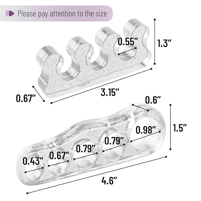 Dr. JK- ToePal Gel Toe Separator, 4 Pairs, Toe Spacers, Bunion Corrector