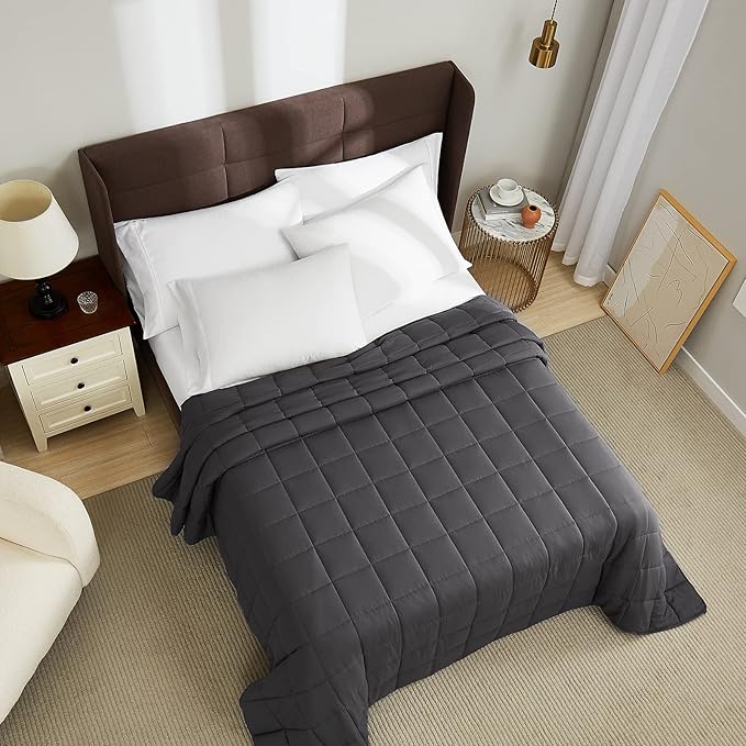 Weighted Blanket 20lbs 80x87 Cooling Breathable Heavy Blanket with Glass Beads for Adult All-Season
