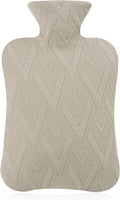 samply Hot Water Bottle with Cover, 2L Hot Water Bag for Hot and Cold Compress, Hand Feet Warmer, Neck and Shoulder Pain Relief, Grey