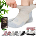 Diabetic Socks for Men,4 & 6 Pairs Low Cut Bamboo Viscose Wide Mens Diabetic Socks Size 9-11 10-13