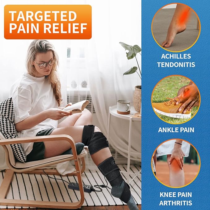 sticro Set of 2 Long Heating Pad for Hands/Arm/Ankle/Knee Pain Relief, Heated Wrap for Golfers Tennis Elbow, Carpal Tunnel, Knee Joint Arthritis Leg Ankle Plantar Fasciitis, Achilles Tendonitis