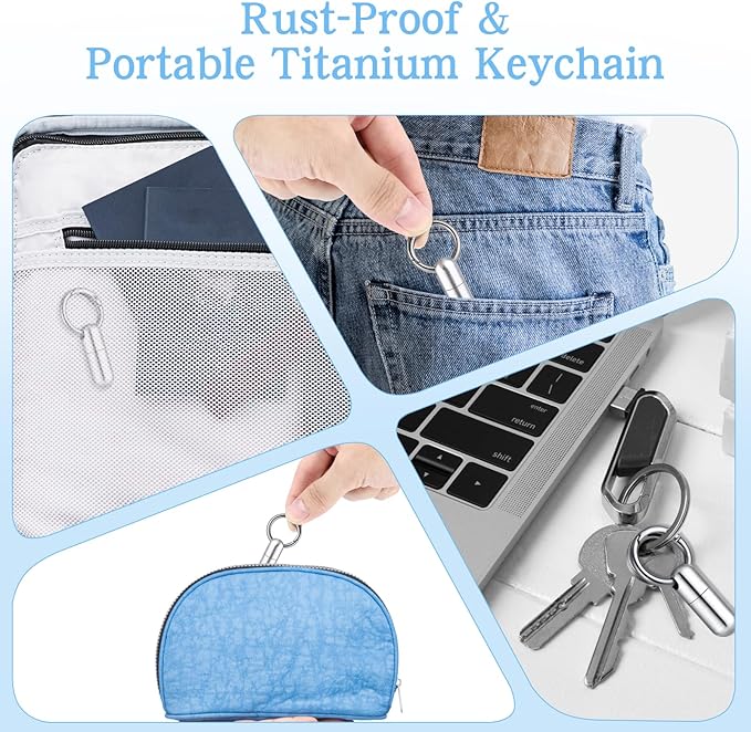 Small Pill Case Keychain Tiny Portable Carabiner Clip Pill Holder Bottle Micro Waterproof Metal Pill Container Mini Emergency Medicine Organizer for Outdoor Camping Travel Purse