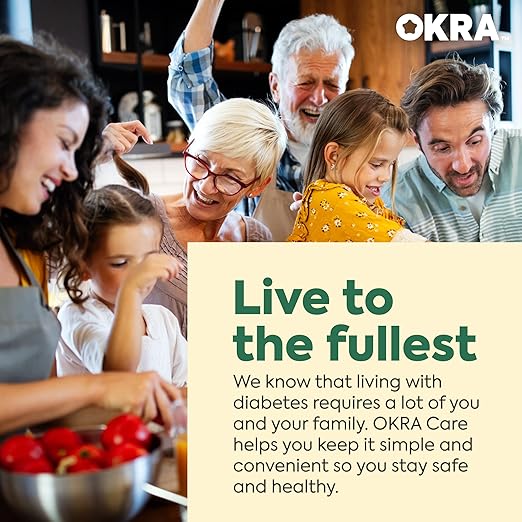 OKRA PRO Blood Glucose Monitor Kit Bundle – Meter, Lancing Device, 125 Test Strips & 125 Lancets, Fast & Accurate Diabetes Testing System with App Tracking