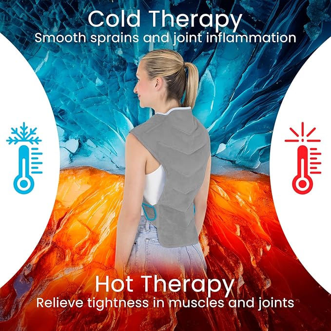 Artic Flex Large Ice Pack for Back - Full Back Ice Pack Wrap for Pain Relief - Reusable Cooling Pad with Straps, Extra Large and Wearable - Hot and Cold Therapy for Men & Women - for Muscle Fatigue