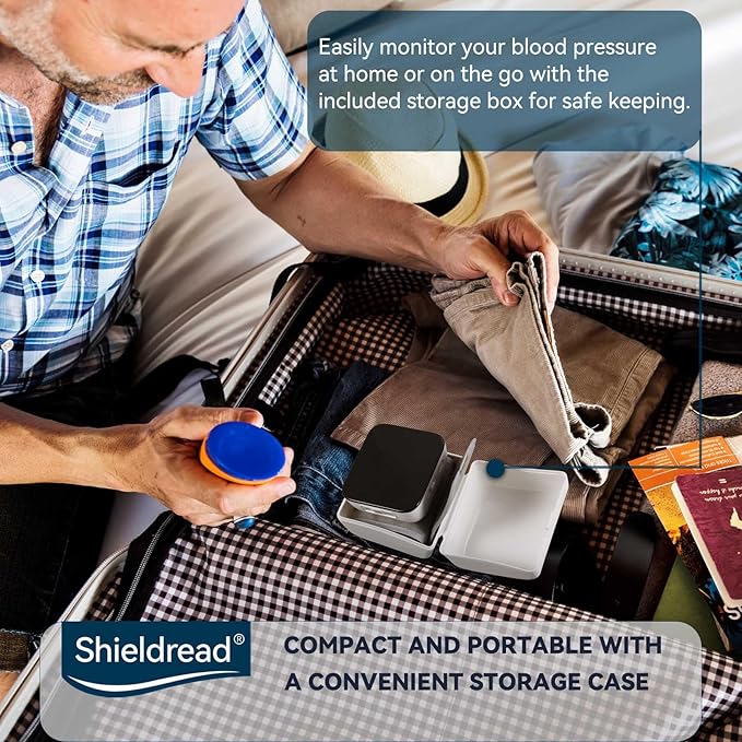 Rechargeable Blood Pressure Monitor Adult Cuff, Blood Pressure Cuff Wrist with Voice Broadcast, Blood Pressure Machine with Irregular Heartbeat, Including Travel Case & USB Cable