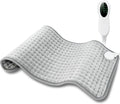 Electric Heating Pad for Period Cramps & Back Pain Relief, Birthday & Mothers Day Gifts for Mom Dad Women Men, Portable Heat Pad for Neck and Shoulders, 10 Heat Settings, ETL Certified, 12"x24", Gray