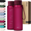 KIVY Slim Water Bottle 50oz with Leakproof Flip Lid [Lightweight & Shatterproof] Fits Backpack & Cupholder for Travel, Sports, School - Extra large water bottle no straw - 1.5 Liter water bottles