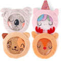 ZOMAPLE Boo Boo Ice Packs for Kids, 4 Pack, Girls Set A – Calm Tears Fast with Hot & Cold Relief – Leakproof, Flexible When Frozen, BPA & PVC Free Gel – Kids Ice Packs for Boo Boos in Animal Designs