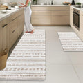 Arttown Boho Anti Fatigue Mats for Kitchen Floor, Moroccan Kitchen Mats Cushioned Anti Fatigue Rug, Waterproof Non-Slip Washable Kitchen Rugs - Brown
