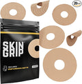 Skin Grip Universal Adhesive Patches for CGM and Insulin Pumps with Cutout (20-Pack), 0.8-Inch Hole, Waterproof & Sweatproof for 10-14 Days, Glucose Monitor Patch, Diabetic Sensor Cover, Tan