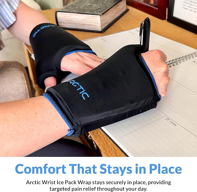 Two Pack | Wearable Thumb & Wrist Ice Pack – Reusable Hot Cold Compression for Hand, Finger, Carpal Tunnel, Arthritis, and Tendonitis Relief (Large)