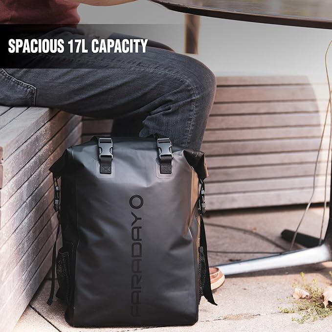 Faraday Defense Waterproof Faraday DRY Bag - 17L Backpack - Fast, Easy Access for Device Shielding - Protect Data and Devices From Hacking, Tracking, EMP