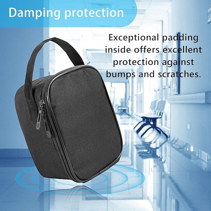 Home Blood Pressure Monitor Portable Storage Organizer Bag with Handle Compatible with Smart Upper Arm Blood Pressure Monitor,Digital Wrist Blood Pressure Monitor Travel Carrying Storage Bag(Bag Only)