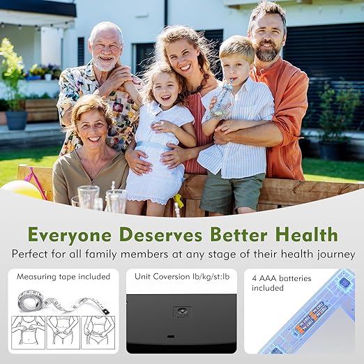 560lbs Bathroom Scale for Body Weight Over 500 lbs, Accurate Digital Weighing Machine with Wide Platform 12.2" x 12.9", Large Backlit LCD Display,High Capacity for Heavy Duty Seniors