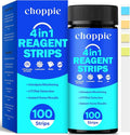 Choppie 4-in-1 Full Panel UTI Test Strips for Women & Men (100 Strips), Test UTI Presence for Home Use, Proneness & Severity, Urine Test Strips for Bladder and Urinary Tract Infection Monitoring