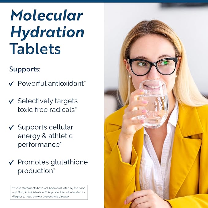 Researched Nutritionals H2 Absorb Molecular Hydrogen Tablets - Instant Hydrogenated Water & Antioxidant Supplement - Rejuvenating Drink to Promote Energy & Healthy Aging (60 Tablets)