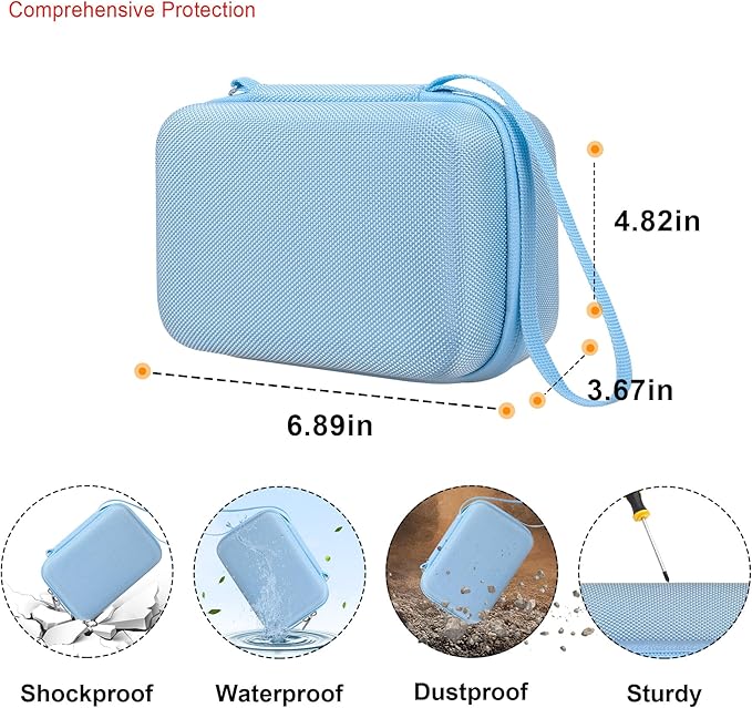 Elonbo Carrying Case for OMRON Evolv Bluetooth Wireless Upper Arm Blood Pressure Monitor, for OMRON Evolv BP7000 Portable One-Piece BP Monitor Storage Holder, Blue