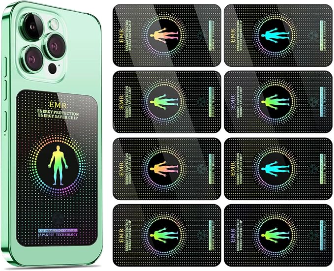 Protection Sticker for Cell Phone，Smart Phone/Laptop/Tablet/All Devices-4.2 x 2.4 x 0.015 inches - Black 8 pcs
