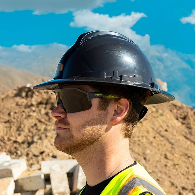 HexArmor Shockwave Safety Work Glasses | ANSI Z87+, 100% UV Protection, Anti-Fog or Scratch Resistant, Polarized
