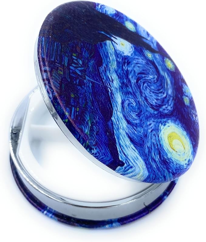 Pill Box Pill Case Small Pill Organizer for Purses Starry Night Van Gogh Pocket Medicine Case Artistic Gifts for Women